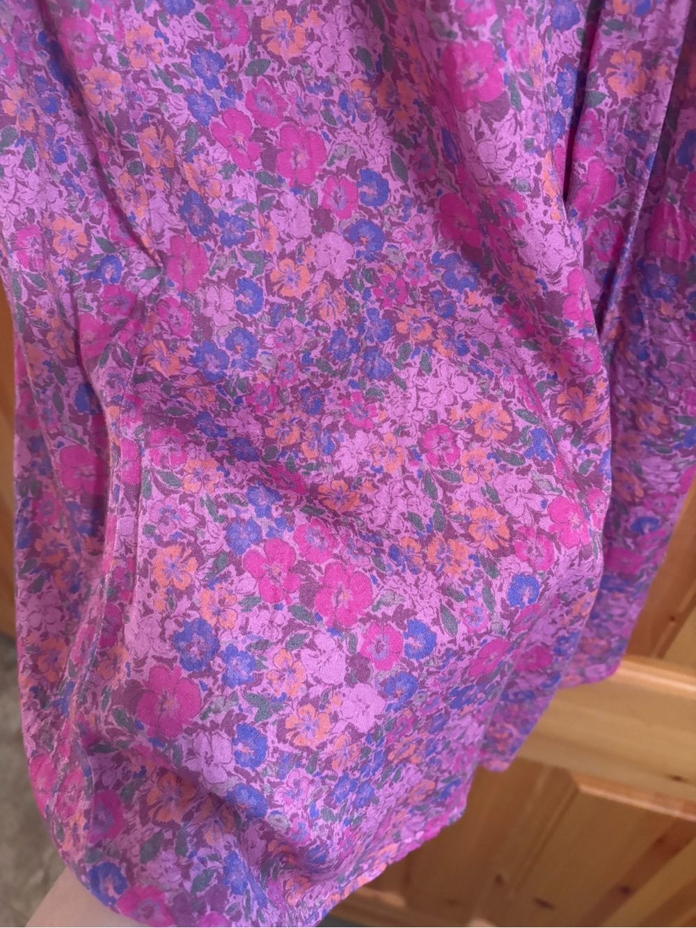 saltwater LUXE Pink Floral Tie-Front Puff Sleeve Mini Dress - Picture 4 of 4